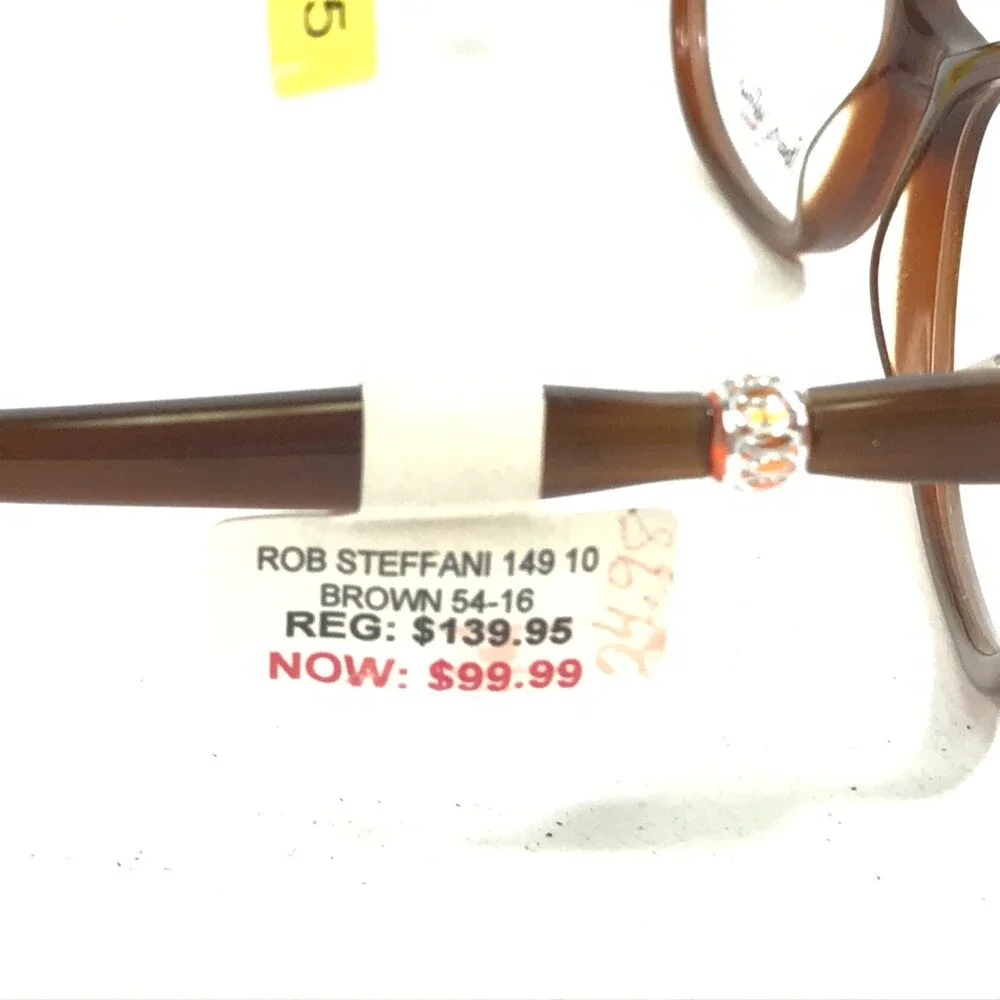 Roberto Steffani RS 149 COL 10 Eyeglasses Frames Brown Round Full Rim 54-16-135